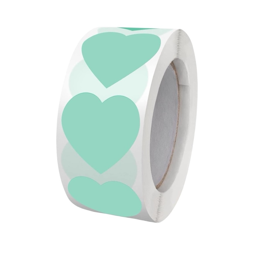 Roll Aqua Heart Stickers Self-Adhesive Cute Style Love Pattern STICKER - Picture 2 of 4
